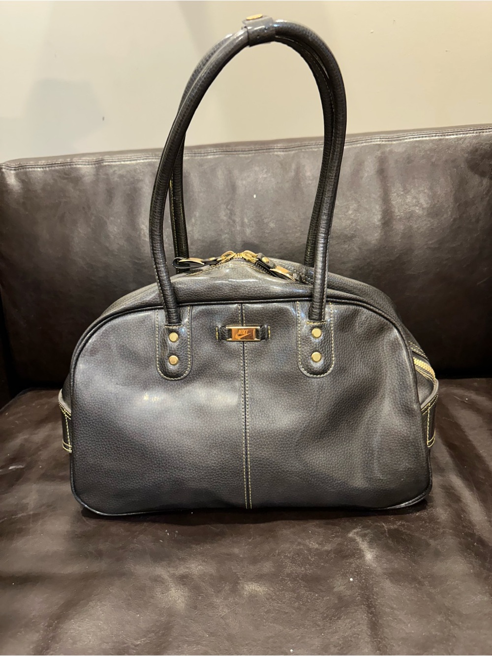 Nike Gun Metal Grey Retro Y2K Bowling bag |  shoulder bag